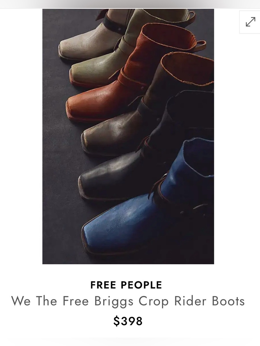 We The Free Briggs Navy Blue Leather Ankle Booties with Ring Harness